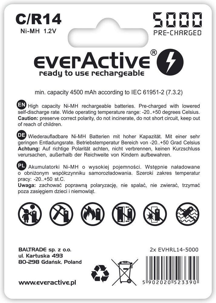 Rechargeable batteries everActive Ni-MH R14 C 5000 mAh Professional Line_3