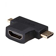 Akyga AK-AD-23 cable gender changer HDMI miniHDMI / microHDMI Black_1