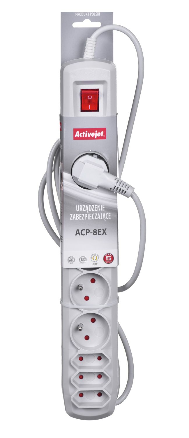 Activejet APN-8G/3M-GR power strip with cord_3