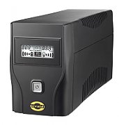 UPS Orvaldi VPS600, 600 VA, 360 W, cu management, line-interactive, 4x Schuko, 1x RJ45, 1x USB, 12V 7Ah LCD, Rack 2U, Negru 