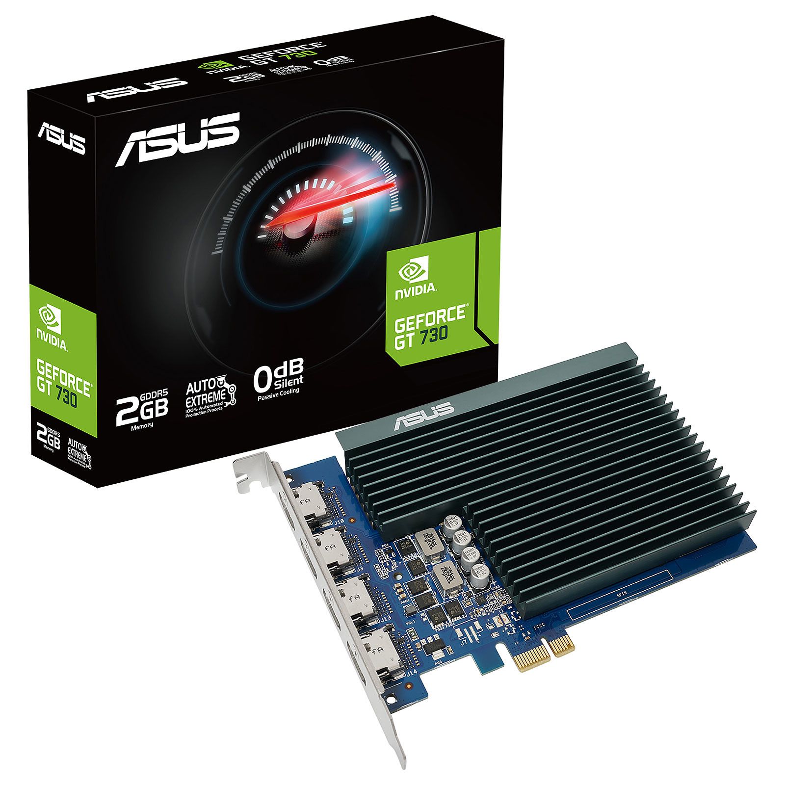 ASUS GT730-4H-SL-2GD5 NVIDIA GeForce GT 730 Graphics Card PCIe 2.0 2GB GDDR5 Memory 4xHDMI_2