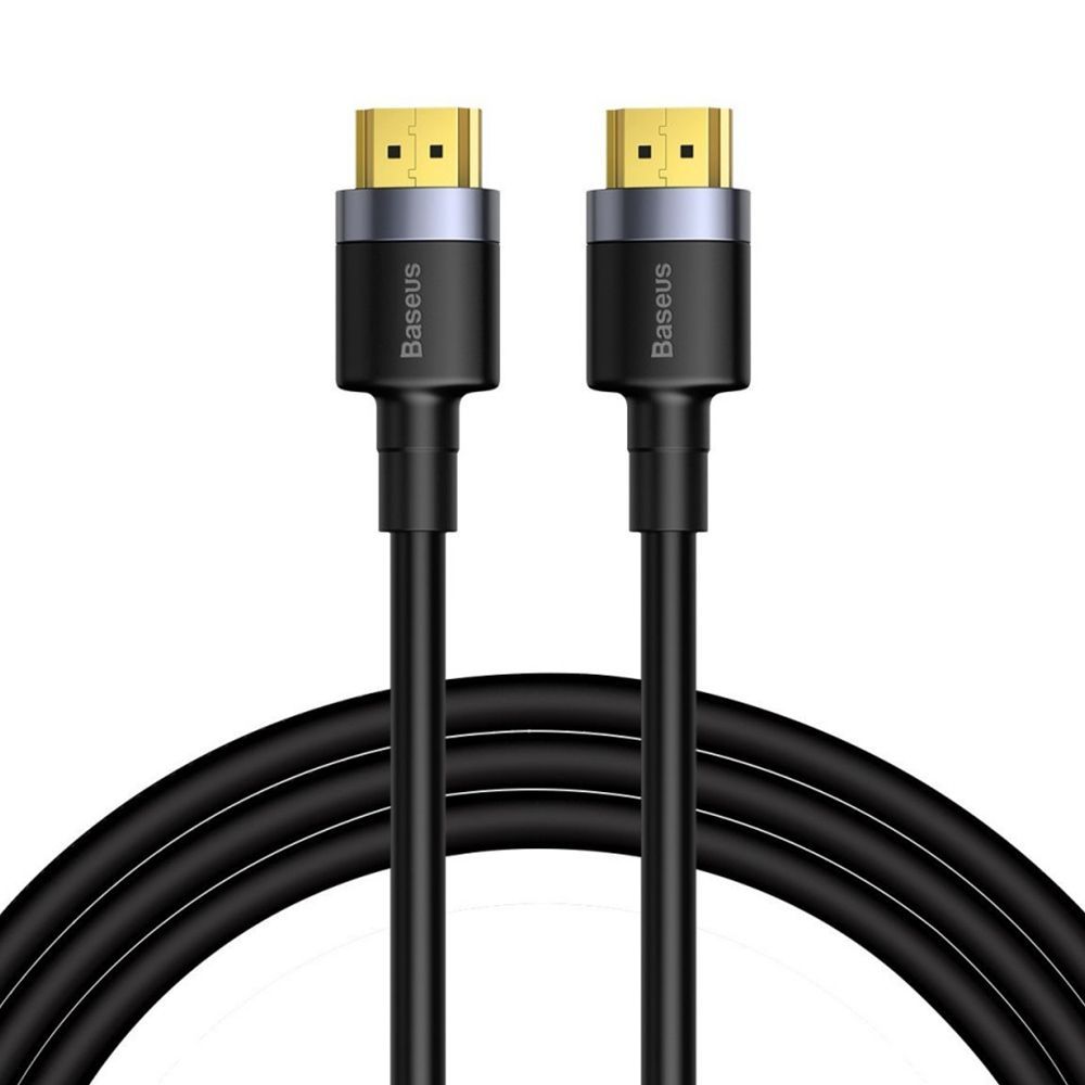 CABLU video Baseus Cafule, HDMI (T) la HDMI (T), rezolutie maxima 4K UHD (3840 x 2160) la 60 Hz, conectori auriti, 5m, negru  CADKLF-H01  (include TV 0.15 lei)