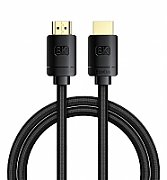 CABLU video Baseus High Definition, HDMI (T) la HDMI (T), versiunea 2.1, rezolutie maxima 8K UHD (7680 x 4320) la 60 Hz, conectori auriti, 3m, negru 