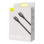 CABLU alimentare si date Baseus Superior, Fast Charging Data Cable pt. smartphone, USB Type-C la USB Type-C 100W, 1m, negru 