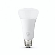 Bec LED inteligent vintage WiZ Filament Whites Philips, Wireless, G125, E27, 6.7W (60W), 220-240V, temperatura lumina reglabila calda-rece (2700K-6500K), 806 lumeni, durata de viata 15.000 de ore, clasa energetica A++, compatibil Google Assistant/Alexa/Siri, dimensiuni 18x12.5cm;_2