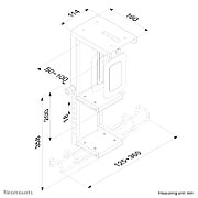 Neomounts by Newstar Lockable Under Desk PC Mount (Suitable PC Dimensions -Height: 20-36 cm / Width: 5-10 cm) - Black  Specifications General Min. weight: 0 kg Max. weight: 10 kg  Functionality Type: Fixed Width: 5 - 10 cm Height: 20 - 36 cm Height adjustment: Manual_4