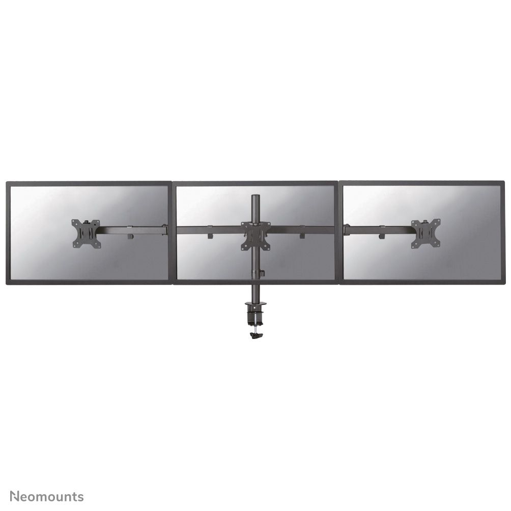 Suport Monitor de Birou Triplu, Neomounts by Newstar FPMA-D550D3BLACK, 10  - 27 , VESA 100x100, suporta pana la 7kg, negru