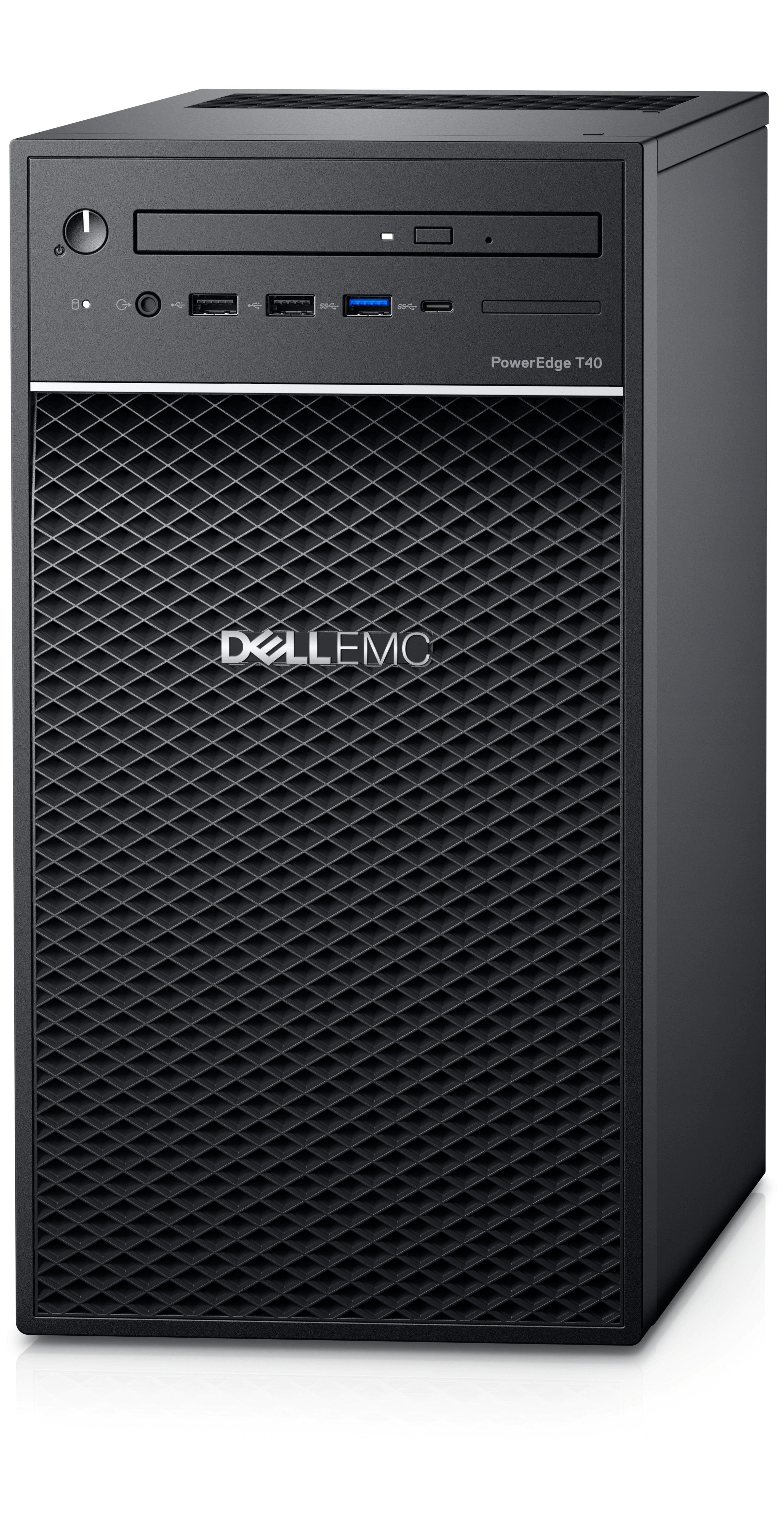 Server Dell PowerEdge T40 Tower Intel Xeon E-2224G, 4C / 4T, 3.5 GHz base, 4.7 GHz turbo, 8 MB cache, 71 W, 8 GB DDR4, 1 TB HDD, 3 x LFF, 300 W_4