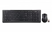 Kit TASTATURA si Mouse A4TECH,  GK-3+G3-330N , wireless, 104 taste format standard, mouse 1000dpi, 3/1 butoane, negru,  3330N  (include TV 0.75 lei)