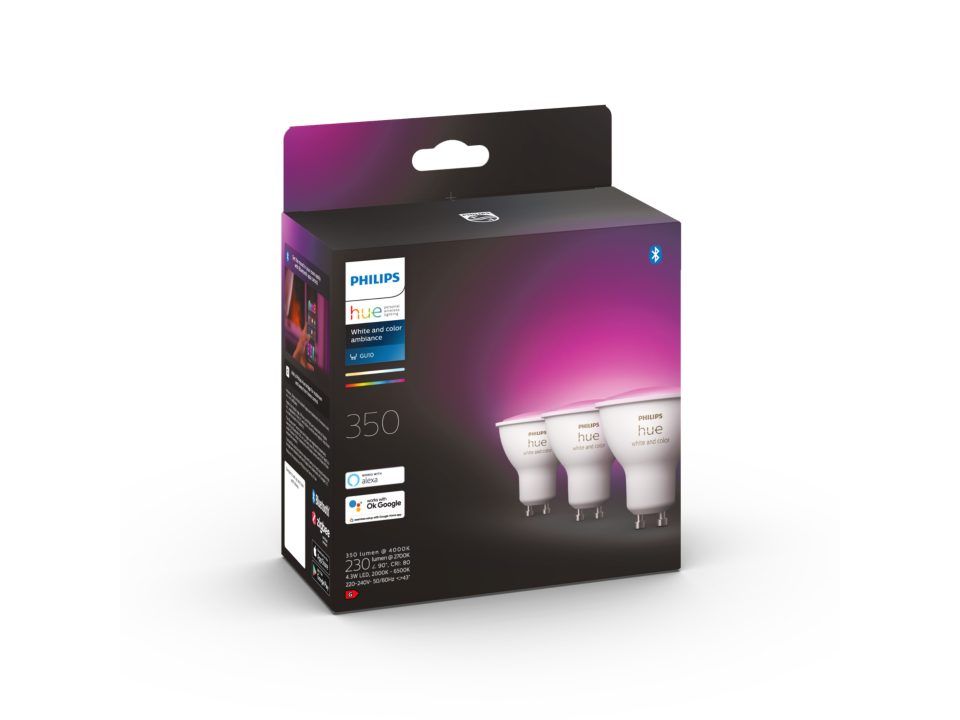 Pachet 3 becuri LED spot Philips Classic, GU10, 4.6W (50W), 390 lm, lumina alba rece (4000K)_3