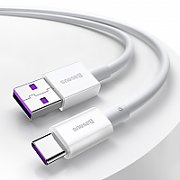 CABLU alimentare si date Baseus Superior, Fast Charging Data Cable pt. smartphone, USB la USB Type-C 66W, 2m, alb 