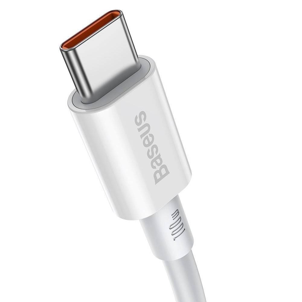 CABLU alimentare si date Baseus Superior, Fast Charging Data Cable pt. smartphone, USB Type-C la USB Type-C 100W, 1m, alb 