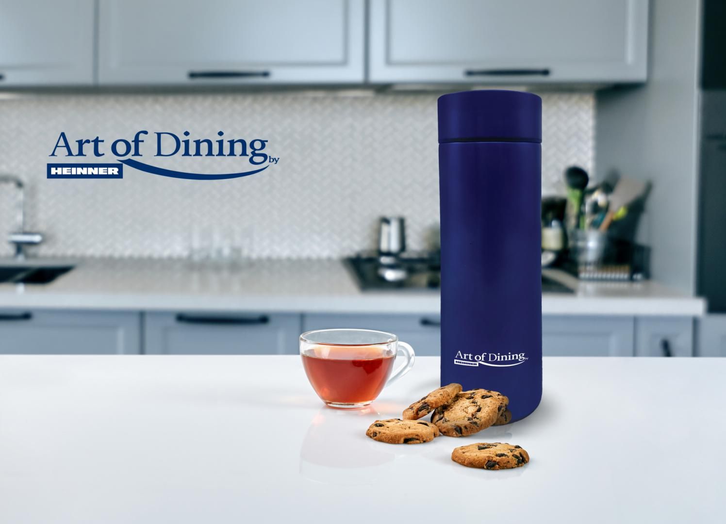 TERMOS INOX 450 ML,INDICATOR LED TEMPERATURA, ART OF DINING BY HEINNER(MIX 3 COLORI IN BAX)