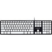 GEMBIRD KB-MCH-02-BKW Gembird Multimedia X-scissor keyboard USB, US layout, black body, white keys_1