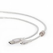 GEMBIRD CC-USB2B-AMmBM-2M-WB2 Gembird Premium cotton braided Micro-USB charging and data cable,2m,grey/white_1