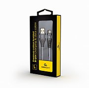 GEMBIRD CC-USB2B-AMLM-1M-WB2 Gembird Premium cotton braided 8-pin charging and data cable, 1m, spacegrey/whit_2