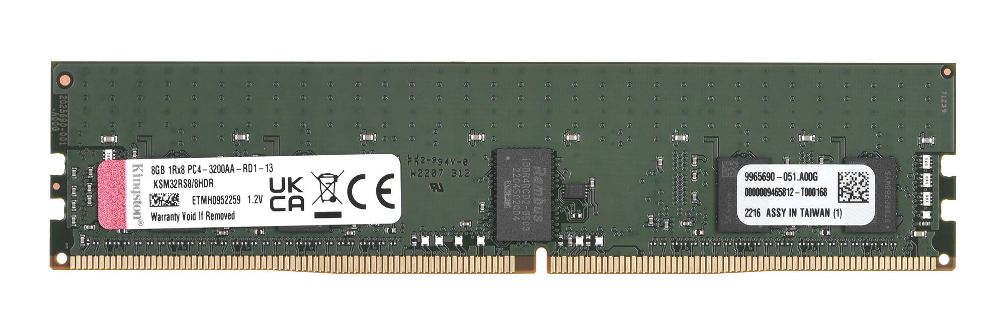 KINGSTON 8GB 3200MHz DDR4 ECC Reg CL22 DIMM 1Rx8 Hynix D Rambus_2