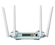 D-Link Router Wireless AX1500, E15, Dual band 2x2, Wi-Fi 6, 1201Mbps (5GHz), 300Mbps (2.4GHz), 1 x 10/100/1000 Gigabit Ethernet WAN port, 3 x 10/100/1000 Gigabit Ethernet LAN ports, 4x external antennas, IEEE Standard: IEEE 802.11ax/ac/n/g/b/k/v/a/h, IEEE 802.3u/ab, Device Management: EAGLE PRO AI_2