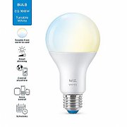 Bec LED inteligent WiZ Whites, Wi-Fi, A67, E27, 13W (100W), temperatura lumina reglabila (2700K-6500K), 1521 lumeni, compatibil Google Assistant/Alexa/Siri, dimensiuni 14.2x7.7cm;_4