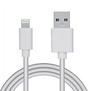 CABLU alimentare si date SPACER, pt. smartphone, USB 2.0 (T) la Lightning (T), PVC,,Retail pack, 0.5m, White,&nbsp; 