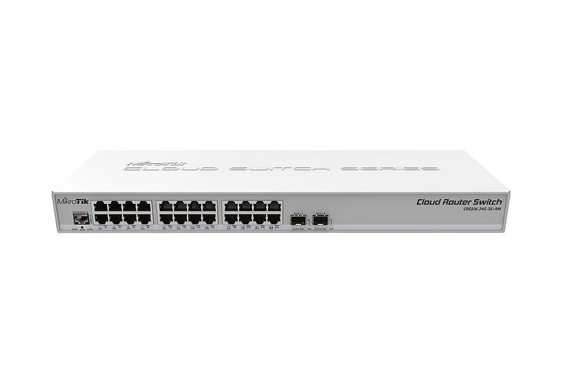 Switch Mikrotik CRS326-24G-2S+RM, 24 porturi 10 / 100 / 1000 MBs