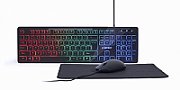 GEMBIRD 3-in-1 backlight desktop set black US layout