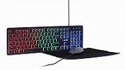 GEMBIRD 3-in-1 backlight desktop set black US layout