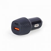 GEMBIRD TA-U2QC3-CAR-02 2port USB car fast charger Type-C PD 18W black_2