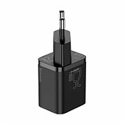 INCARCATOR retea Baseus Super Si, Quick Charge 25W, 1 x USB Type-C 5V/3A, negru 