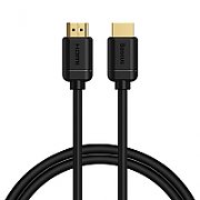 CABLU video Baseus HD Series, HDMI (T) la HDMI (T), rezolutie maxima 4K UHD (3840 x 2160) la 60 Hz, conectori auriti, 1m, negru 