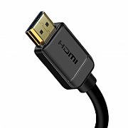 CABLU video Baseus HD Series, HDMI (T) la HDMI (T), rezolutie maxima 4K UHD (3840 x 2160) la 60 Hz, conectori auriti, 3m, negru 