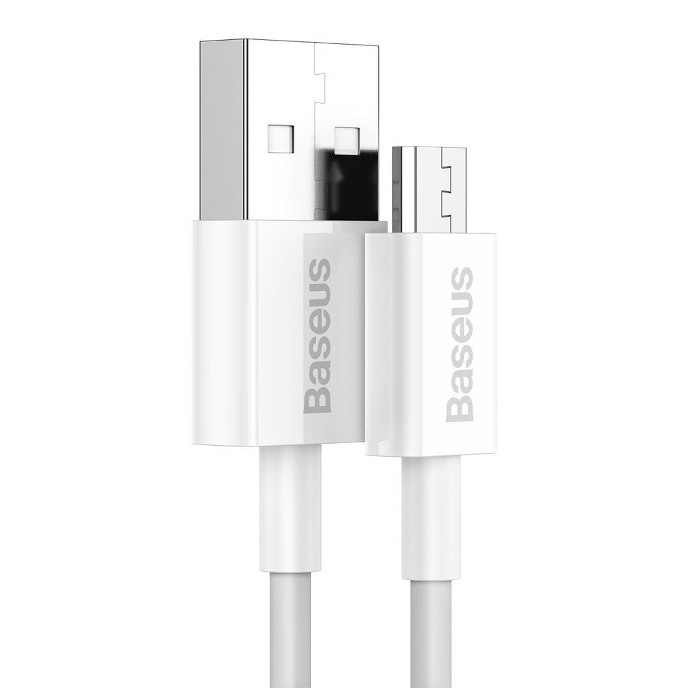 CABLU alimentare si date Baseus Superior, Fast Charging Data Cable pt. smartphone, USB la Micro-USB 2A, 1m, alb 