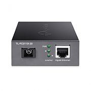 MEDIA CONVERTOR TP-LINK 1 x Gigabit RJ45 WDM Half-Duplex/Full-Duplex, SC single-mode fiber, 1 Gigabit SC Fiber Port, pana la 20km 