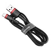 Lightning USB Cable Baseus Cafule 1.5A 2m (black & red)_2