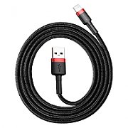 Lightning USB Cable Baseus Cafule 1.5A 2m (black & red)_3