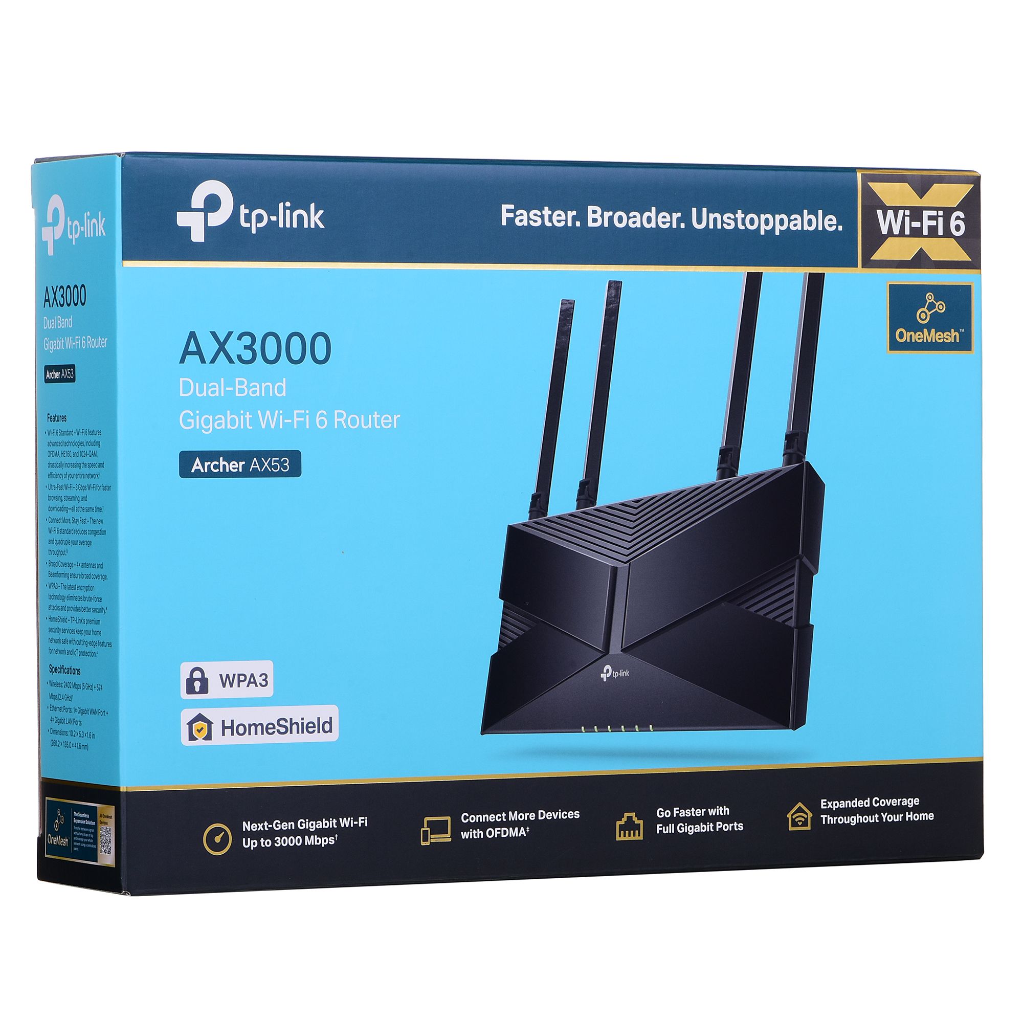 TP-LINK Archer AX53 wireless router Gigabit Ethernet Dual-band (2.4 GHz / 5 GHz) 4G Black_3