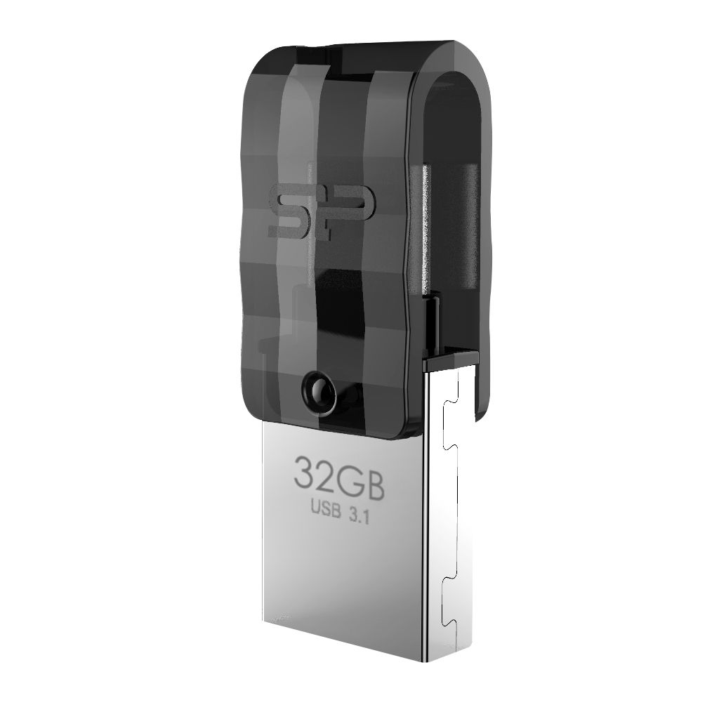 Silicon Power Mobile C31 USB flash drive 32 GB USB Type-A / USB Type-C 3.2 Gen 1 (3.1 Gen 1) Black, Silver_2