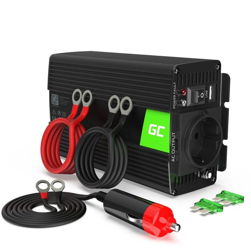 Green Cell INV16 power adapter/inverter Auto 500 W Black_1