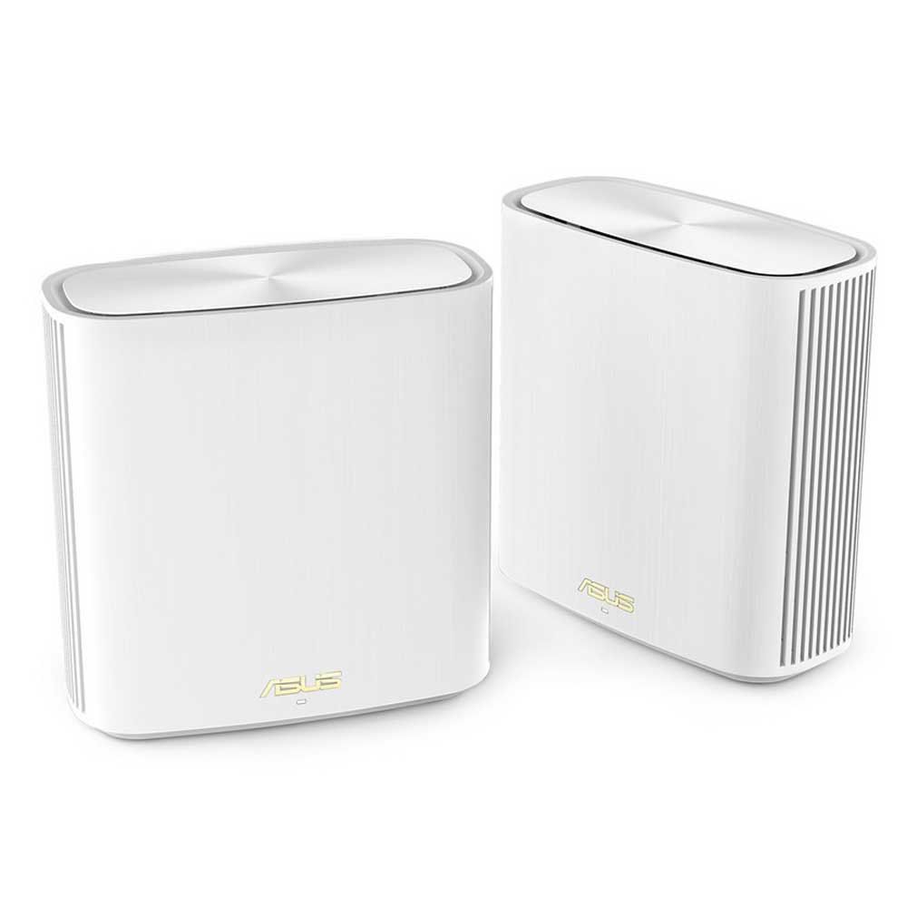 Asus Zen WIFI dual-band whole-home coverage, XD6S (W-2-PK), Network Standard: IEEE 802.11a, IEEE 802.11b, IEEE 802.11g, WiFi 4 (802.11n), WiFi 5 (802.11ac), WiFi 6 (802.11ax), IPv4, IPv6, AX5400 ultimate AX performance : 574+4804 Mbps, internal antenna x 6, Transmit/Receive: 2.4 GHz 2 x 2, 5 GHz 4 x_2