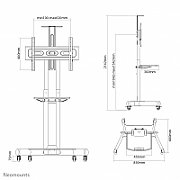 Neomounts by Newstar Select NM-M1700BLACK Mobile floor stand for 32-75