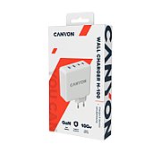 Canyon, GAN 100W charger  Input:  100V-240V Output: USB-C1/C2: 5V 3A , 9V 3A , 12V 3A , 15V 3A , 20V 5A  USB-A 1/A2: 4.5V/5A, 5V/4.5A, 9V/3A, 12V/2.5A,  20V/1.5A  C1+C2 : 65W + 30W； C1+A1 : 65W + 30W ； C1+A2 : 65W + 30W ；C1+A1+A2 : 65W + 7.5W_1