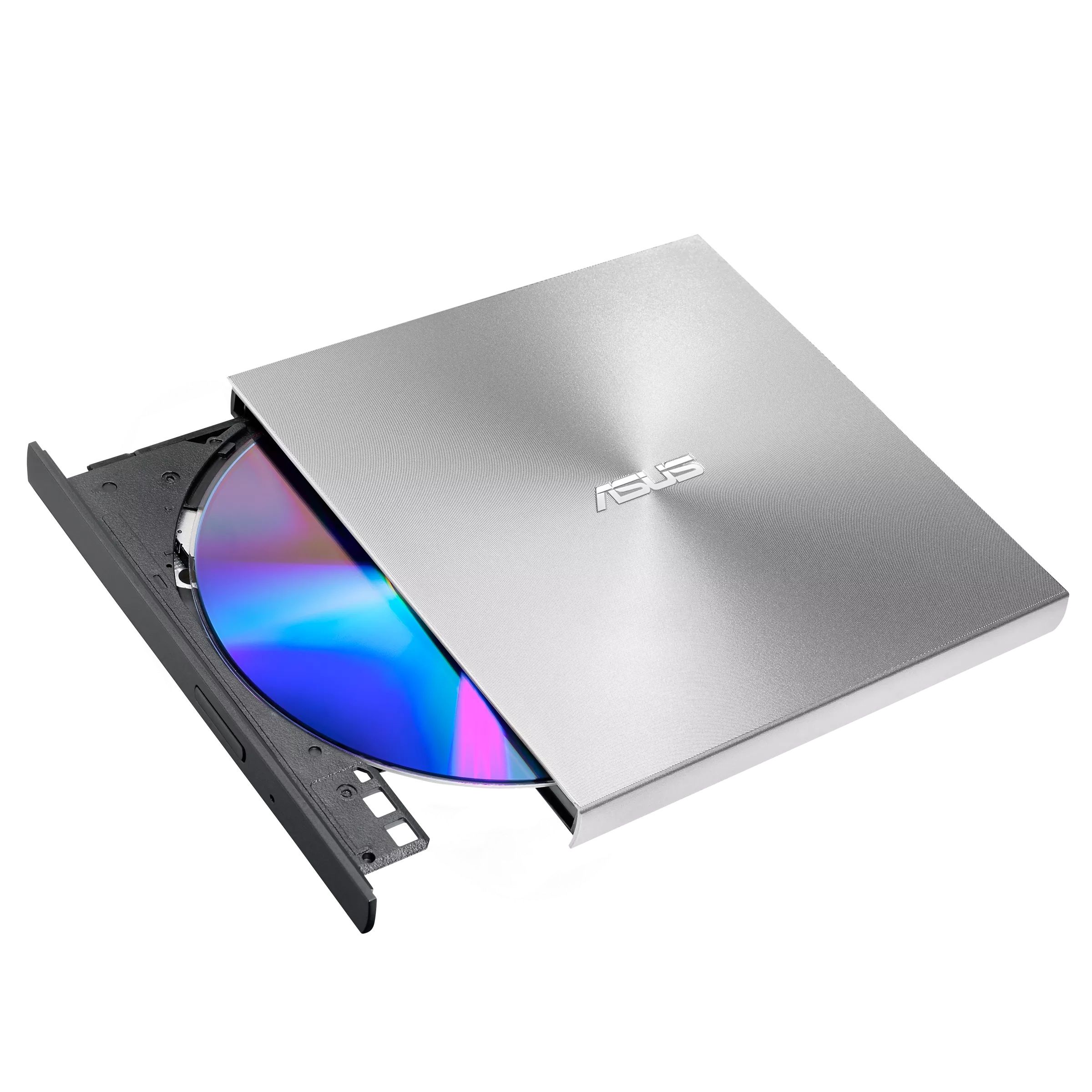 Unitate optica externa Asus ZenDrive V1M (SDRW-08V1M-U)  ASUS ZenDrive V1M external DVD drive and writer with built-in cable- storage design, USB-C® interface, compatible with Windows 11 and macOS, M-DISC support, comprehensive backup solutions included Convenient cable storage: No more losses with