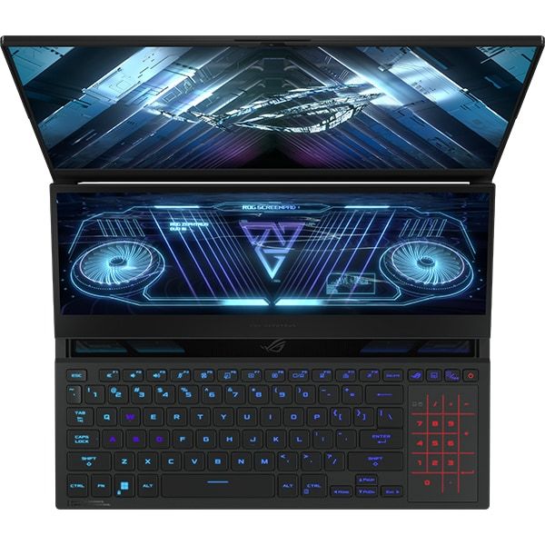 Laptop Gaming ASUS ROG Zephyrus Duo 16 GX650RS-LO053W, 16-inch, WQXGA (2560 x 1600) 16:10, anti-glare display, Mini LEDAMD Ryzen™ 9 6900HX Mobile Processor (8-core/16-thread, 20MB cache, up to 4.9 GHz max boost), NVIDIA® GeForce RTX™ 3080 Laptop GPU, ROG Boost: 1595 MHz* at 165W (1545MHz Boost_4