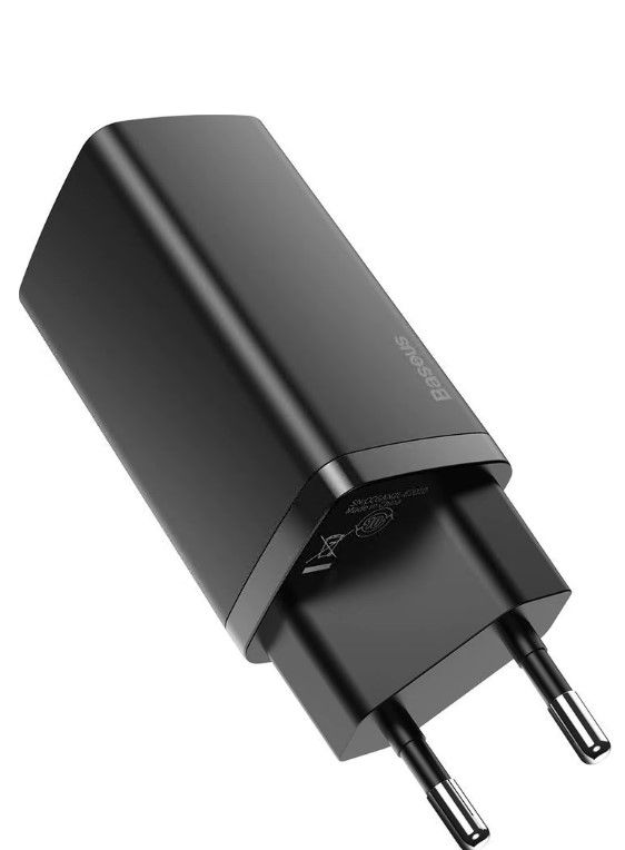 INCARCATOR retea Baseus GaN2 Lite, Quick Charge 65W, 1 x USB 5V/3A, 1 x USB Type-C 5V/3A, negru 