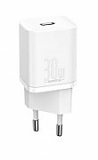 INCARCATOR retea Baseus Super Si, Quick Charge 30W, 1 x USB Type-C 5V/3A si 1 x USB 5V/3A, alb 