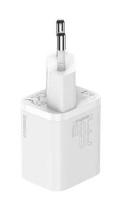 INCARCATOR retea Baseus Super Si, Quick Charge 30W, 1 x USB Type-C 5V/3A si 1 x USB 5V/3A, alb 