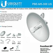 UBIQUITI PBE-M5-300 Ubiquiti PowerBeam M 22dBi 5GHz 802.11n MIMO 2x2 TDMA, 64MB RAM, PoE_1