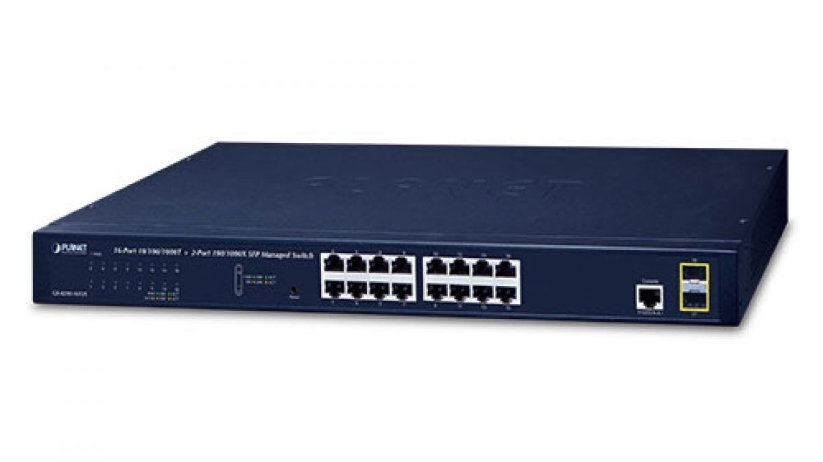 PLANET GS-4210-16T2S network switch Managed L2/L4 Gigabit Ethernet (10/100/1000) 1U Blue