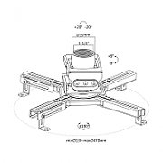 Maclean MC-913 Universal Projector Bracket Ceiling Mount Adjustable Steel Tilting Rotatable 35kg_7