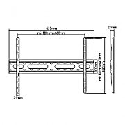 Maclean MC-939 Economy TV Mount Bracket, Max Vesa 600x400, 37-70